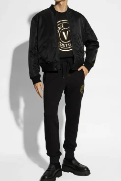 Versace Jeans Couture BLACK Sweatpants with logo