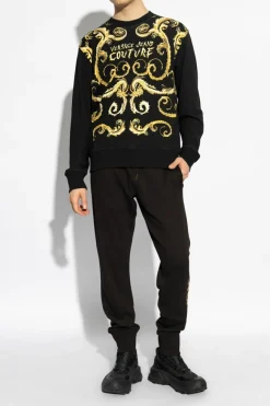 Versace Jeans Couture BLACK Sweatpants with printed logo