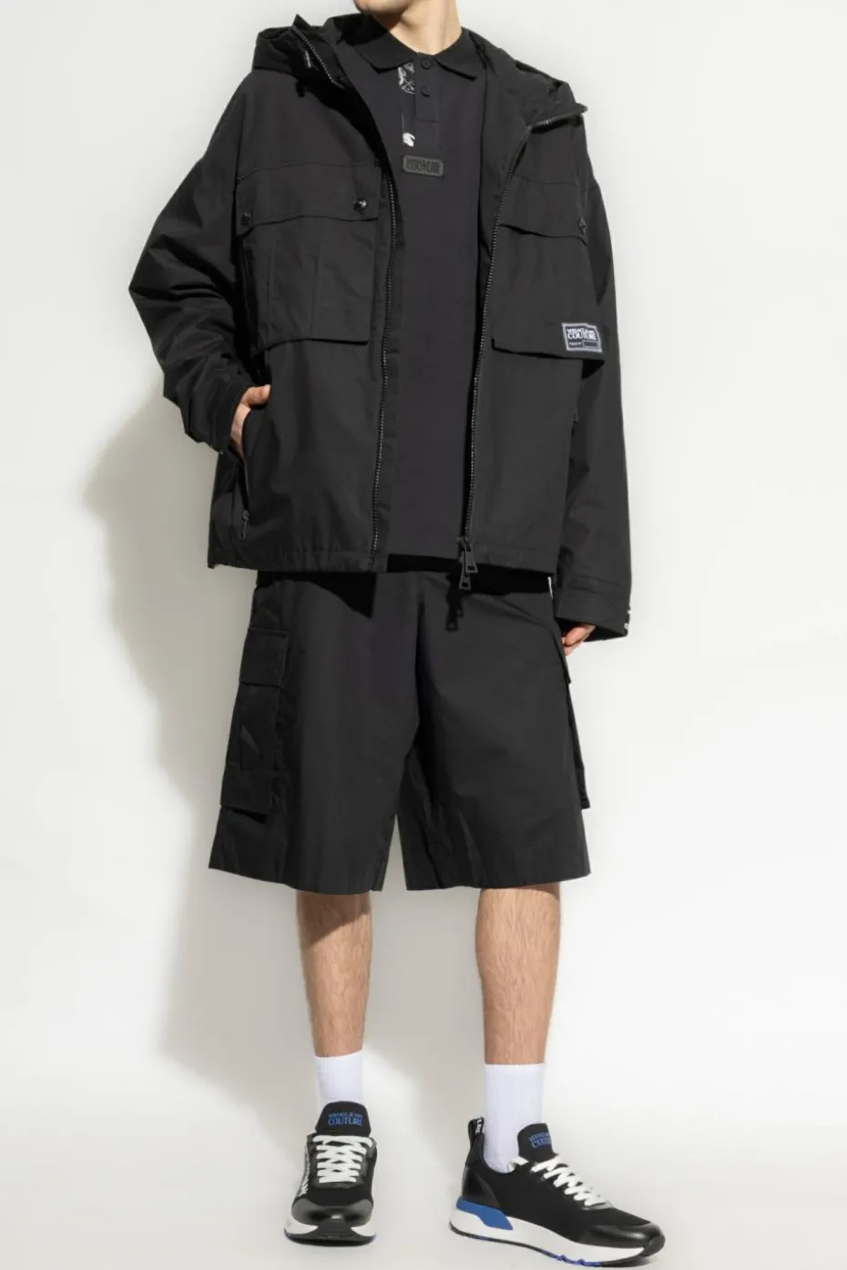 Versace Jeans Couture BLACK Hooded jacket