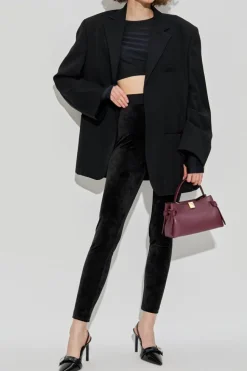 Versace Jeans Couture BLACK Velvet leggings