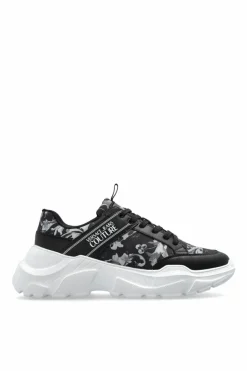 Versace Jeans Couture BLACK Sports shoes with "Barocco" print