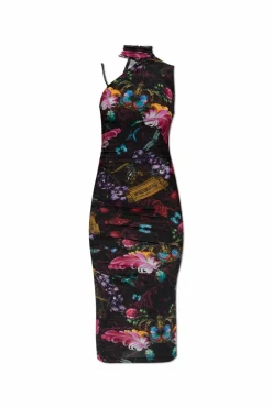 Versace Jeans Couture BLACK Dress with colorful print