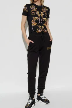 Versace Jeans Couture BLACK T-shirt with Barocco print