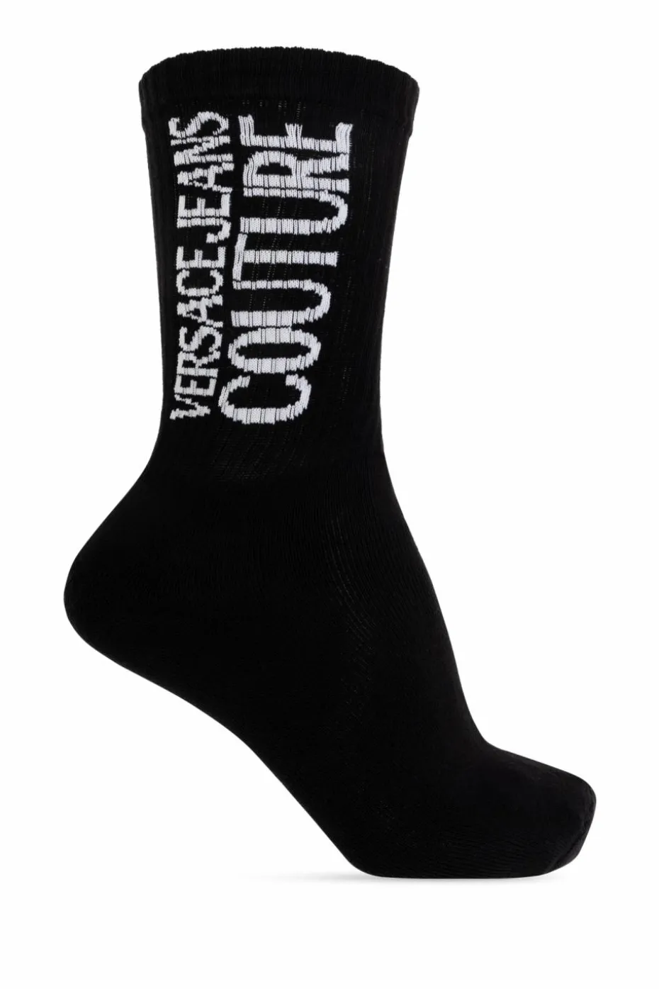 Versace Jeans Couture BLACK Cotton socks with logo