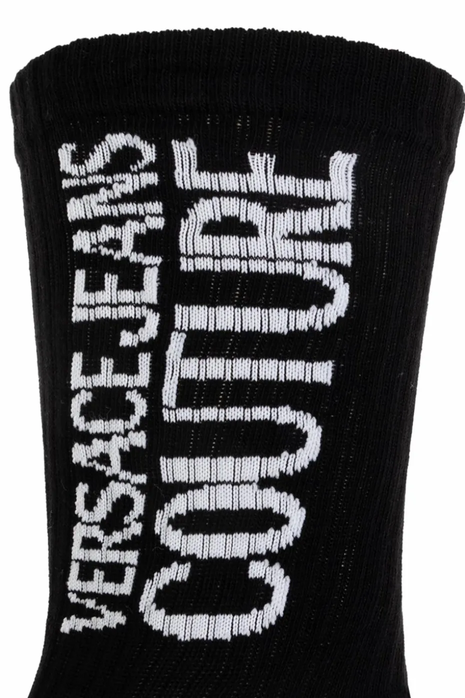 Versace Jeans Couture BLACK Cotton socks with logo