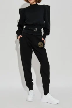 Versace Jeans Couture BLACK Sweatshirt with a belt