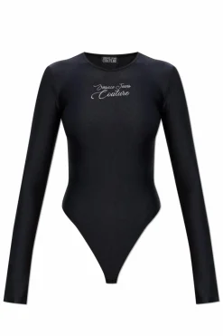 Versace Jeans Couture BLACK Bodysuit with shimmering sequins