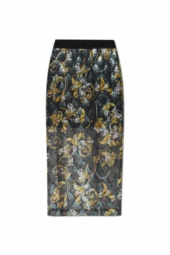 Versace Jeans Couture BLACK Sequin skirt with barocco pattern