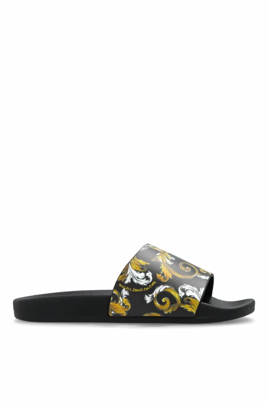 Versace Jeans Couture BLACK Rubber slides with print