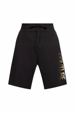 Versace Jeans Couture BLACK Shorts with printed logo