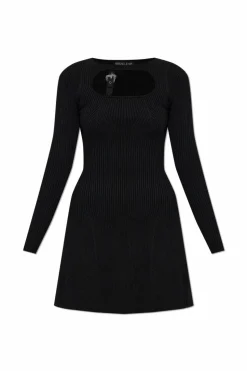 Versace Jeans Couture BLACK Dress with lurex thread