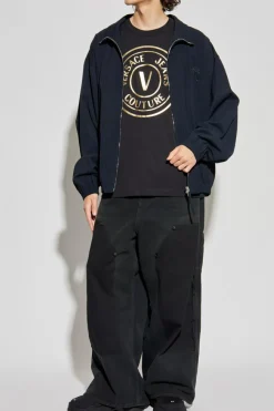 Versace Jeans Couture BLACK T-shirt with printed logo