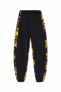 Versace Jeans Couture BLACK Sweatpants with 'Barocco' print