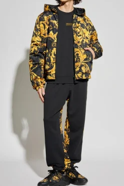 Versace Jeans Couture BLACK Sweatpants with 'Barocco' print