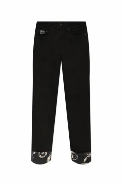Versace Jeans Couture BLACK Jeans with Barocco print on pockets