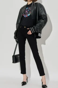 Versace Jeans Couture BLACK T-shirt with colorful print