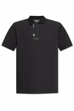 Versace Jeans Couture BLACK Polo with Barocco print