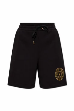 Versace Jeans Couture BLACK Shorts with embroidered logo