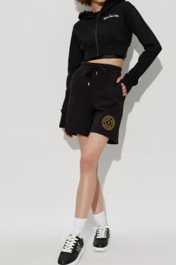 Versace Jeans Couture BLACK Shorts with embroidered logo