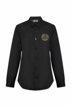 Versace Jeans Couture BLACK Shirt with embroidered logo