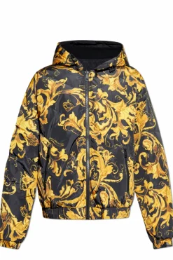 Versace Jeans Couture BLACK Reversible jacket with detachable hood