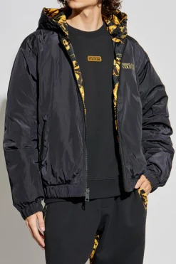 Versace Jeans Couture BLACK Reversible jacket with detachable hood