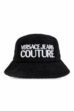 Versace Jeans Couture BLACK Hat with embroidered logo