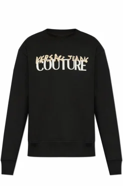 Versace Jeans Couture BLACK Sweatshirt with printed logo
