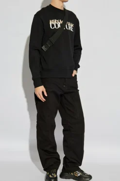 Versace Jeans Couture BLACK Sweatshirt with printed logo