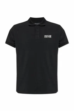 Versace Jeans Couture BLACK Polo with printed logo