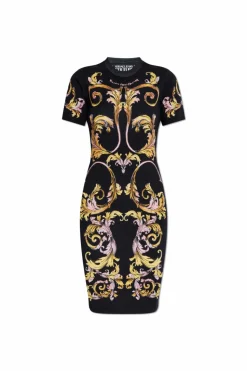 Versace Jeans Couture BLACK Dress with Barocco print