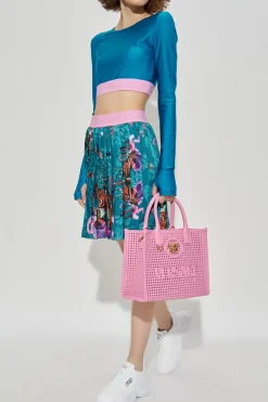 Versace Jeans Couture BLUE Short top with long sleeves