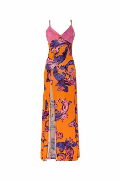 Versace Jeans Couture ORANGE Dress with front slit