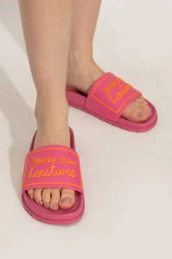 Versace Jeans Couture PINK Rubber sandals with logo