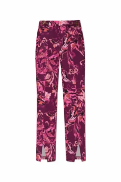 Versace Jeans Couture PINK Flared trousers with a slit