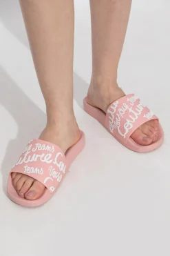 Versace Jeans Couture PINK Rubber slides with logo