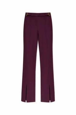 Versace Jeans Couture PURPLE Flared-leg pants with slit
