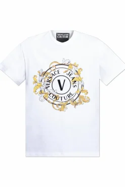 Versace Jeans Couture WHITE T-shirt with printed logo