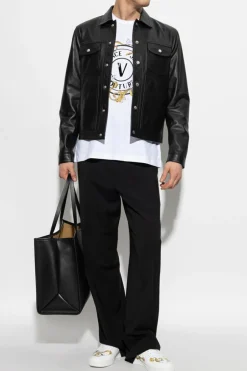 Versace Jeans Couture WHITE T-shirt with printed logo