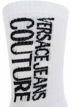 Versace Jeans Couture WHITE Cotton socks with logo