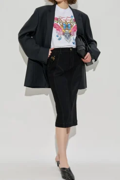 Versace Jeans Couture WHITE T-shirt with print and shimmering appliqués