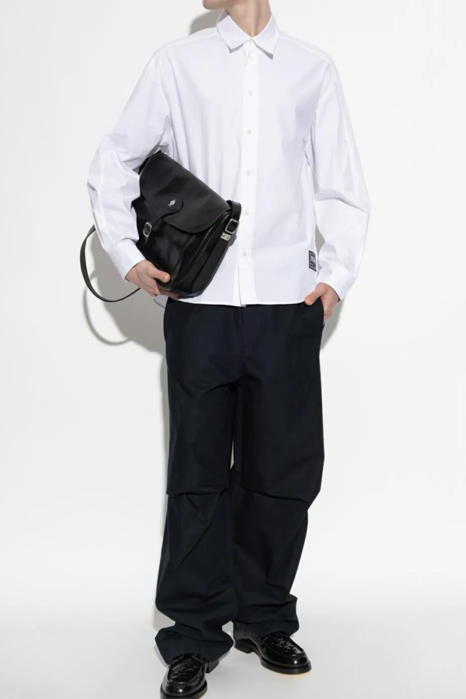 Versace Jeans Couture WHITE Shirt with logo patch