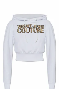 Versace Jeans Couture WHITE Sweatshirt with shimmering sequins