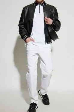 Versace Jeans Couture WHITE Jeans with stitching on the legs