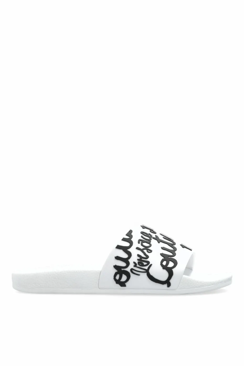Versace Jeans Couture WHITE Rubber slides with logo