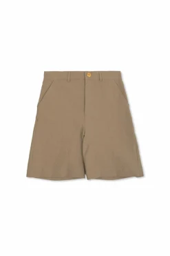 Versace Kids beige High-waisted shorts