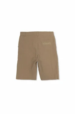 Versace Kids beige High-waisted shorts