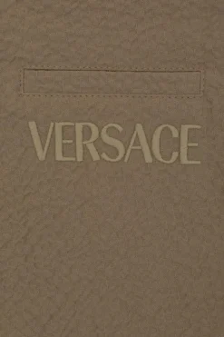 Versace Kids beige High-waisted shorts