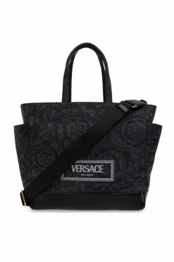 Versace Kids BLACK Bag with embroidered logo