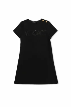 Versace Kids BLACK Dress with logo